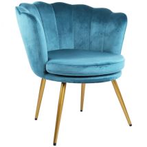 Genesis flora Petal Back Scallop Chair - Teal