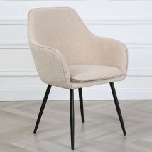 Genesis muse Chair in Boucle Fabric - Cream