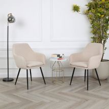 Raygar - Genesis muse Chair in Boucle Fabric x 2 - Cream