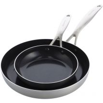Greenpan Geneva 20+28cm Silber Pfannen-set