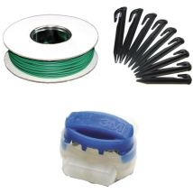 Genisys - Mähroboter Kabel Reparatur Set + Haken Verbinder kompatibel mit Yard Force Rasen Roboter Mäher Compact sa luv Easy Mow Best Begrenzung