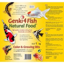 Genki4Fish Color&Grower Bits 1 kg - Mangime per Koi e pesci da laghetto