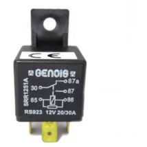 Relay 5 terminals 12V 20/30A Fixing resistance - Genois