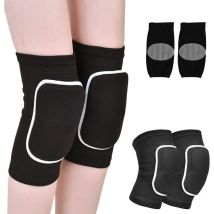 Kinsi - Genouillère Sport 2 Pièces, Genouillère Rotulienne et Ligamentaire, Genouillère Arthrose Genou, Respirant (M-noir)