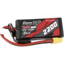 Gens Ace - Pack de batterie (LiPo) 7.4 v 2200 mAh Nombre de cellules: 2 30 c bloc XT60 Y718863