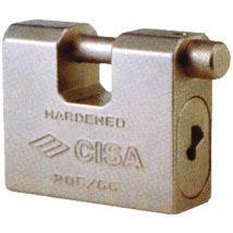 Cisa Vorhängeschloss 28550 MM.75 – Monoblockgehäuse aus carbonitriertem Stahl – 2 Schlüssel – Korrosionsschutz – Einsatzgehärteter Stahl