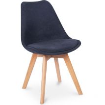 Esszimmerstuhl mit Stoffpolsterung - Skandinavisches Design - Denisse Dunkelgrau