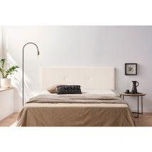 MOONIA – Gepolstertes Kopfteil Aqualine 90x50x5 cm – 50 cm – 5 cm – Rahmen aus Kiefernholz