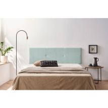 MOONIA Gepolstertes Kopfteil Aqualine 145x50x5 cm – Rahmen aus Kiefernholz – 50 cm – 5 cm – Flüssigkeitsabweisend