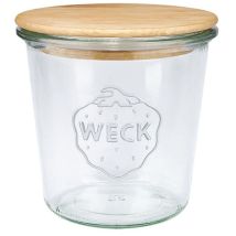 Gerader Konischer Glasbehälter 580 Ml Mit Holzdeckel - Weck