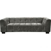 Designer 3-Sitzer Sofa aus Chenille-Stoff 'Foch'- Grau