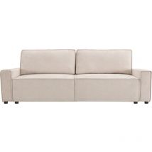 Palozi Sofa - Schlafsofa aus Chenille-Stoff 'Montaigne' - 3-Sitzer - Beige