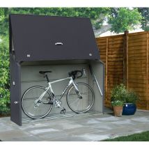 Metall Gerätebox, Fahrradbox 'Sesam', Aufbewahrungsbox inkl. Boden, anthrazit, 185 x 76 x 139 cm (l x b x h) - Trimetals