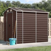 Bonnevie - Gerätehaus Braun 191x215x198 cm Verzinkter Stahl CFW131558