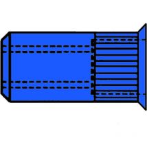 1433711 Ecrou à sertir en aveugle (ø x l) 6 mm x 12 mm M4 acier 500 pc(s) D009912 - Gesipa