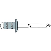PolyGrip Mehrbereichsschaft-Blindniete Alu/A 2 3,2 x 8 s 1000 Stk - Gesipa