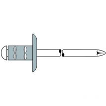 PolyGrip Mehrbereichsschaft-Blindniete Alu/A 2 k 9,5 3,2 x 8 s 1000 Stk - Gesipa