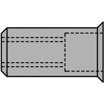 Gesipa - Blindnietmutter Alu Kleinkopf M6 x 9 x 15,5 mm 250 Stk