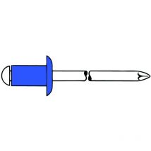 Gesipa - 1433572 Blindniete (ø X L) 4 Mm X 10 Mm Stahl Stahl 100 St.