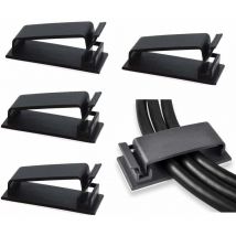 Perle Rare - Câble Management, 50PCS Clips de Câble Adhésifs pour Organiseur de Fils Electriques pour Câbles Ethernet et Système de Gestion de Câbles