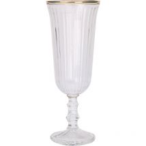 Gestreifter Champagnerglas mit goldenem Rand, 120 ml