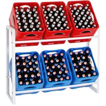 Proregal-regale Günstig Kaufen - tagère caisses à boissons königssee HxLxP 82x105x32cm jusqu'à 6 boîtes Blanc Porte-caisses, Support bouteilles, Rack