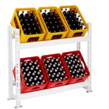 Proregal-regale Günstig Kaufen - tagère caisses à boissons tegernsee xl HxLxP 100x110x30cm jusqu'à 6 boîtes Blanc Porte-caisses, support bouteilles,
