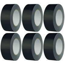 FOLTEC Gewebeband schwarz 48 mm x 50 m Panzertape extra stark Inhalt: 6 Rollen