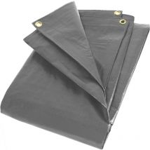 Abdeckplane 280 G/m², Grau 4x5 (20m²), Wasserdicht, Reißfest, Uv-beständig