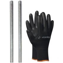 Gewindestange M18 1000mm verzinkt Set, Festigkeitsklasse 8.8 - Gewindestab mit Außengewinde din 976 - hochwertige Metallstange mit Gewinde - 2 Stück