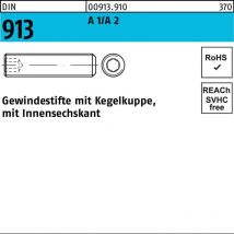 Gewindestift DIN 913 Kegelkuppe/Innen-6-kant M 3 x 20 A 1/A 2