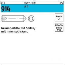 Gewindestift din 914 m.Spitze/Innensechskant m 12 x 25 a 4