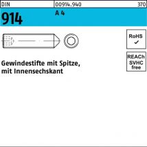 Gewindestift din 914 m.Spitze/Innensechskant m 3 x 10 a 4