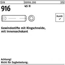 Gewindestift din 916 Ringschn./Innen-6-Kant m 4 x 10 45 h