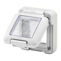 Combi in wasserdichter Abdeckung 2 Plätze System IP55 - Gewiss