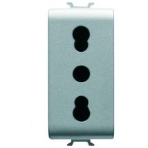 Chorus titanio presa bipasso 10/16A GW14203 - Gewiss