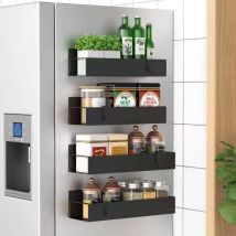 Gewürzregal, 4er-set Magnetische Gewürzregale Für Den Kühlschrank, Aufbewahrungsregale Für Die Küchenorganisation Und -aufbewahrung