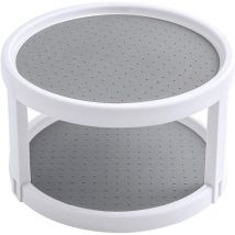 Gewürzregal, Gewürzregal, 2-stufiger drehbarer Gewürzhalter, Gewürzregal-Aufbewahrungshalter, für Küche, Kühlschrank, Gefrierschrank, Schrank und