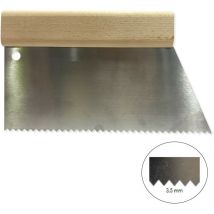 Gezahnte Spachtel 25cm Zähne 3.5mm -25 cm, zähne : 3.5 mm