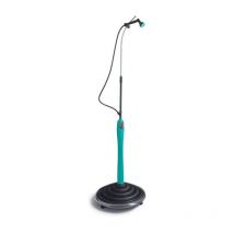 Sunny style premium azzurra, doccia solare da giardino e piscina, con doccino staccabile, miscelatore per acqua calda e fredda. Made in Italy.
