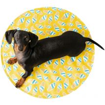 Gf Pet Elastofit Runde Kühlmatte Für Hunde Und Katzen - Gelb - L/xl