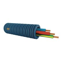 Pmflex - Gaine Icta Préfilée 5x1,5 Mm² Ø 20 Mm Ho7v-u Bleu-marron-noir-rouge-vert/jaune Couronne 100 M - Pm Plastic Materials