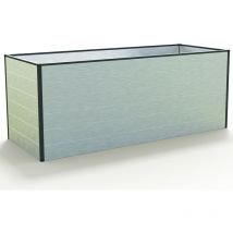 Carré potager surélevé pour herbes et légumes Aluminium christina - 195 x 77 x 77 cm indéformable et résistant aux intempéries avec profilés creux