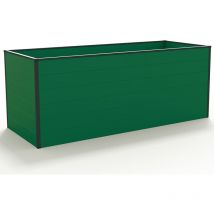 Carré potager surélevé pour herbes et légumes Aluminium christina - 195 x 77 x 77 cm indéformable et résistant aux intempéries avec profilés creux