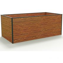 Carré potager surélevé pour herbes et légumes Aluminium christina - 195 x 99 x 77 cm indéformable et résistant aux intempéries avec profilés creux