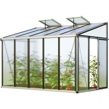 GFP - Gewächshaus Anlehngewächshaus Ella 35 - Aluminium - 324x194 cm - 16 mm Polycarbonat-Platten