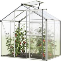 GFP - Gewächshaus Jasmin 2 Alu-Rahmen 192 x 131 cm Polycarbonat Platten
