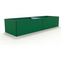 GFP Hochbeet Kräuter-Gemüse-Beet KINGSIZE DANIELA Aluminium - 387 x 119 x 77 cm - Grün - formstabil und witterungsbeständig mit