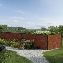 GFP - Huerto urbano Jardinera Aluminio Daniela - 387 x 77 x 77 cm Estructura estable y resistente a la intemperie con perfiles de cámara hueca de