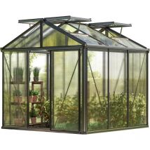 GFP - Invernadero Diamas 21 Light 235x235 cm placas alveolares de 12 mm, color antracita